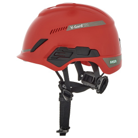 MSA 10194784 V-Gard H1 Trivent Safety Helmet - Fas-Trac Suspension - Red