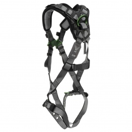 MSA 10194889 V-FIT Standard Full Body Harness - Leg & Chest Tongue Buckles w/ Shoulder Pads