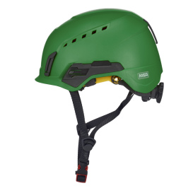 MSA 10242820 V-Gard H2 Vented Safety Helmet with Mips - Ratchet Suspension - Green