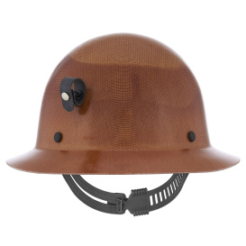 MSA 460389 Skullgard Full Brim Hard Hat w/ Lamp Bracket - Staz-On Suspension - Natural Tan