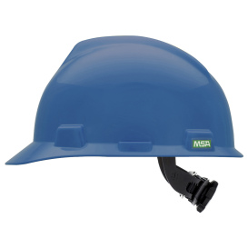MSA 475359 V-Gard Cap Style Hard Hat - Fas-Trac III Suspension - Blue