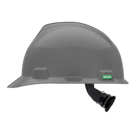 MSA 475364 V-Gard Cap Style Hard Hat - Fas-Trac III Suspension - Gray