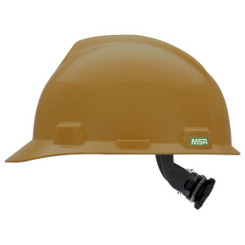 MSA 475365 V-Gard Cap Style Hard Hat - Fas-Trac III Suspension - Gold