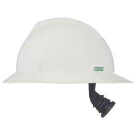 MSA 475369 V-Gard Full Brim Hard Hat - Fas-Trac Suspension - White