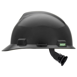 MSA 492559 V-Gard Cap Style Hard Hat - Fas-Trac III Suspension - Black