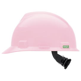 MSA 495862 V-Gard Cap Style Hard Hat - Fas-Trac III Suspension - Pink