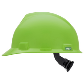 MSA 815565 V-Gard Cap Style Hard Hat - Fas-Trac III Suspension - Bright Lime Green