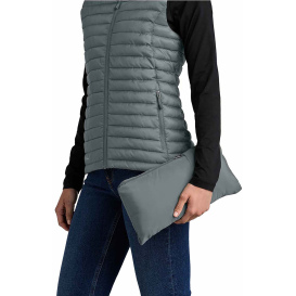 Eddie Bauer EB515 Ladies Packable Quilted Full-Zip - Metal Grey