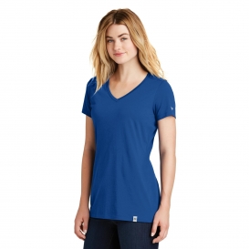 New Era LNEA101 Ladies Heritage Blend V-Neck Tee - Royal