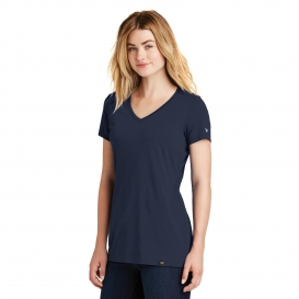 New Era LNEA101 Ladies Heritage Blend V-Neck Tee - True Navy