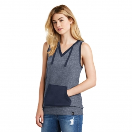 New Era LNEA106 Ladies Heritage Blend Hoodie Tank - True Navy Twist/True Navy