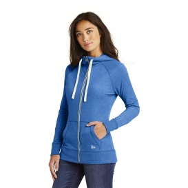 New Era LNEA122 Ladies Sueded Cotton Full-Zip Hoodie - Royal Heather