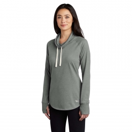 New Era LNEA123 Ladies Sueded Cotton Blend Cowl Tee - Shadow Grey Heather