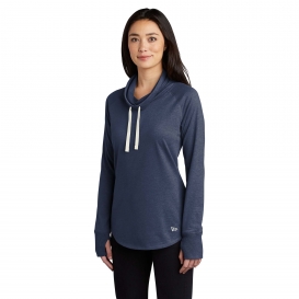 New Era LNEA123 Ladies Sueded Cotton Blend Cowl Tee - True Navy Heather