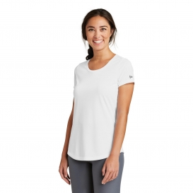 New Era LNEA200 Ladies Series Performance Scoop Tee - White Solid