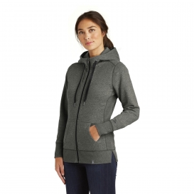 New Era LNEA502 Ladies French Terry Full-Zip Hoodie - Black Twist