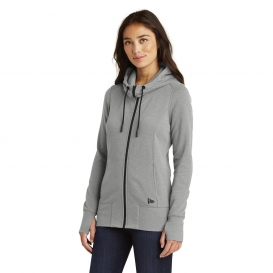 New Era LNEA511 Ladies Tri-Blend Fleece Full-Zip Hoodie - Shadow Grey Heather