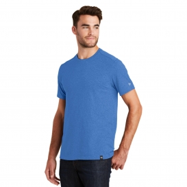 New Era NEA100 Heritage Blend Crew Tee - Royal Heather