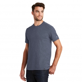 New Era NEA100 Heritage Blend Crew Tee - True Navy Heather