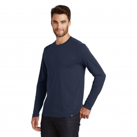 New Era NEA102 Heritage Blend Long Sleeve Crew Tee - True Navy