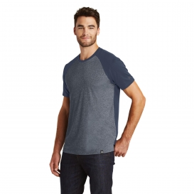 New Era NEA107 Heritage Blend Varsity Tee - True Navy/True Navy Twist