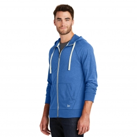 New Era NEA122 Sueded Cotton Full-Zip Hoodie - Royal Heather