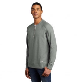New Era NEA123 Sueded Cotton Blend 1/4-Zip Pullover - Shadow Grey Heather