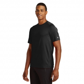 New Era NEA200 Series Performance Crew Tee - Black Solid