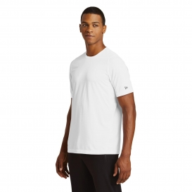 New Era NEA200 Series Performance Crew Tee - White Solid