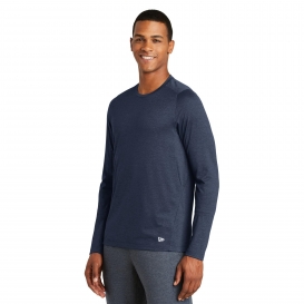 New Era NEA201 Series Performance Long Sleeve Crew Tee - True Navy