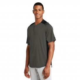 New Era NEA221 Diamond Era 2-Button Jersey - Graphite/Black