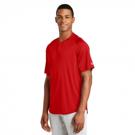 New Era NEA221 Diamond Era 2-Button Jersey - Scarlet
