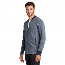 New Era NEA503 French Terry Baseball Full-Zip - True Navy/True Navy Twist