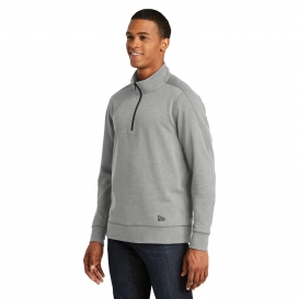 New Era NEA512 Tri-Blend Fleece 1/4-Zip Pullover - Shadow Grey Heather
