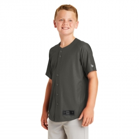 New Era YNEA220 Youth Diamond Era Full-Button Jersey - Graphite