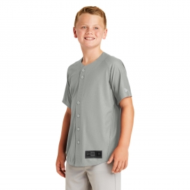 New Era YNEA220 Youth Diamond Era Full-Button Jersey - Grey