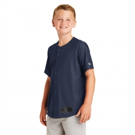 New Era YNEA220 Youth Diamond Era Full-Button Jersey - True Navy
