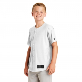 New Era YNEA220 Youth Diamond Era Full-Button Jersey - White