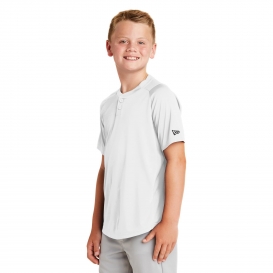 New Era YNEA221 Youth Diamond Era 2-Button Jersey - White