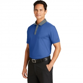 Nike 779798 Dri-FIT Heather Pique Modern Fit Polo - Blue Heather