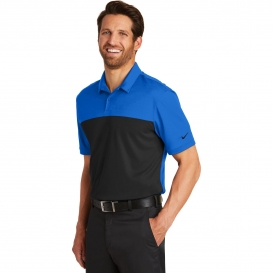 Nike 881655 Dri-FIT Colorblock Micro Pique Polo - Blue Sapphire/Black