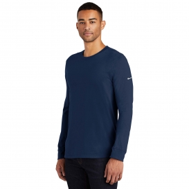 Nike NKBQ5232 Core Cotton Long Sleeve Tee - College Navy