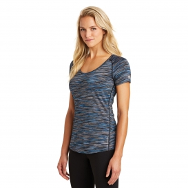 OGIO Endurance LOE326 Ladies Verge Crew - Electric Blue Space Dye