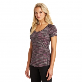 OGIO Endurance LOE326 Ladies Verge Crew - Fierce Coral Space Dye