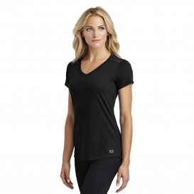 OGIO Endurance LOE337 Ladies Peak V-Neck Tee - Blacktop