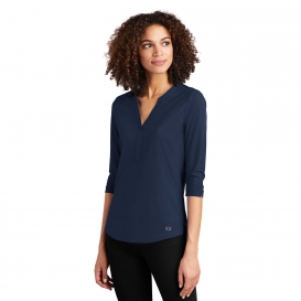 OGIO LOG104 Ladies Jewel Henley - Navy