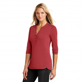 OGIO LOG132 Ladies Fuse Henley - Signal Red