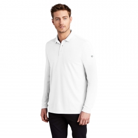 OGIO OG105 Caliber 2.0 Long Sleeve Polo - Bright White