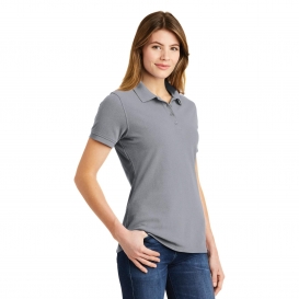 Port & Company LKP1500 Ladies Combed Ring Spun Pique Polo - Silver