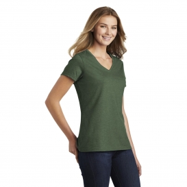 Port & Company LPC455V Ladies Fan Favorite Blend V-Neck Tee - Forest Green Heather